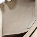 Salvatore Ferragamo Vala Hand Bag Nylon Beige Silver Auth 159394-21