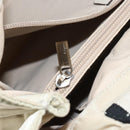 Salvatore Ferragamo Vala Hand Bag Nylon Beige Silver Auth 159394-22