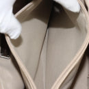 Salvatore Ferragamo Vala Hand Bag Nylon Beige Silver Auth 159394-23