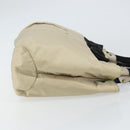 Salvatore Ferragamo Vala Hand Bag Nylon Beige Silver Auth 159394-3