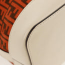 FENDI Zucchino Canvas Mini Montrezor Hand Bag 2way Orange Gold Auth 159396V-16
