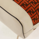 FENDI Zucchino Canvas Mini Montrezor Hand Bag 2way Orange Gold Auth 159396V-19