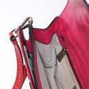PRADA Shoulder Bag Enamel 2way Red Silver Auth 159397-21