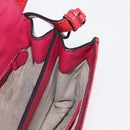 PRADA Shoulder Bag Enamel 2way Red Silver Auth 159397-24