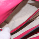 PRADA Shoulder Bag Enamel 2way Red Silver Auth 159397-26