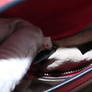 PRADA Shoulder Bag Enamel 2way Red Silver Auth 159397-27