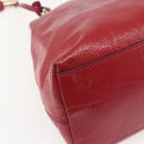 GUCCI Soho Chain Tote Bag Red Gold Auth 159398-14