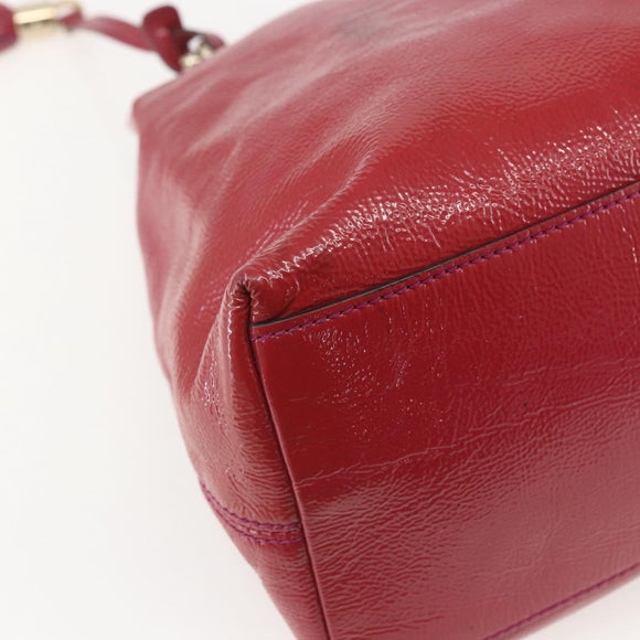 GUCCI Soho Chain Tote Bag Red Gold Auth 159398