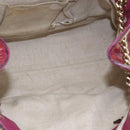 GUCCI Soho Chain Tote Bag Red Gold Auth 159398-11