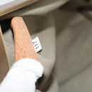 Miu Miu Hand Bag Canvas Khaki Gold Auth 159399-19