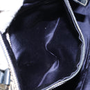 FENDI Zucchino Canvas Hand Bag Navy Silver Auth 159400-20