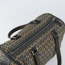 FENDI Zucchino Canvas Hand Bag Navy Silver Auth 159400-6