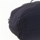 LOEWE Shoulder Bag Nylon Navy Gold Auth 159401-14