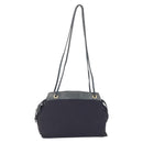LOEWE Shoulder Bag Nylon Navy Gold Auth 159401-1