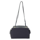 LOEWE Shoulder Bag Nylon Navy Gold Auth 159401-13