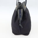 LOEWE Shoulder Bag Nylon Navy Gold Auth 159401-3