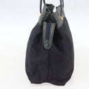 LOEWE Shoulder Bag Nylon Navy Gold Auth 159401-4