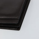 GUCCI Shoulder Bag Leather Dark Brown Gold Auth 159402-9