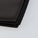 GUCCI Shoulder Bag Leather Dark Brown Gold Auth 159402-15