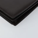 GUCCI Shoulder Bag Leather Dark Brown Gold Auth 159402-16