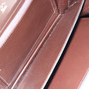 GUCCI Shoulder Bag Leather Dark Brown Gold Auth 159402-11