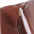 GUCCI Shoulder Bag Leather Dark Brown Gold Auth 159402-20