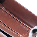 GUCCI Shoulder Bag Leather Dark Brown Gold Auth 159402-22