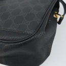 GUCCI GG Supreme Web Sherry Line Bag PVC Black Gold 116 02 076 Auth 159403-9