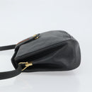 GUCCI GG Supreme Web Sherry Line Bag PVC Black Gold 116 02 076 Auth 159403-4