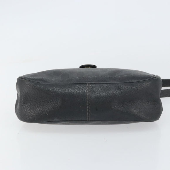 GUCCI GG Supreme Web Sherry Line Bag PVC Black Gold 116 02 076 Auth 159403