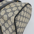 GUCCI GG Supreme Sherry Line Boston Bag PVC Navy Gold 69 02 006 Auth 159404-10