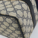 GUCCI GG Supreme Sherry Line Boston Bag PVC Navy Gold 69 02 006 Auth 159404-13