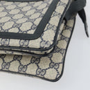 GUCCI GG Supreme Sherry Line Shoulder Bag PVC Navy Gold 41 02 090 Auth 159405-10