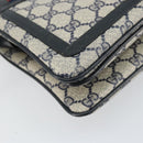 GUCCI GG Supreme Sherry Line Shoulder Bag PVC Navy Gold 41 02 090 Auth 159405-11