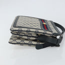 GUCCI GG Supreme Sherry Line Shoulder Bag PVC Navy Gold 41 02 090 Auth 159405-4