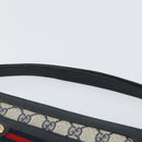 GUCCI GG Supreme Sherry Line Shoulder Bag PVC Navy Gold 41 02 090 Auth 159405-8