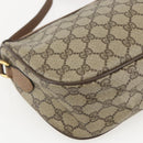 GUCCI GG Supreme Web Sherry Line Bag PVC Beige Gold 89 02 032 Auth 159407-16