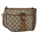 GUCCI GG Supreme Web Sherry Line Bag PVC Beige Gold 89 02 032 Auth 159407-1