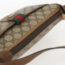 GUCCI GG Supreme Web Sherry Line Bag PVC Beige Gold 89 02 032 Auth 159407-6