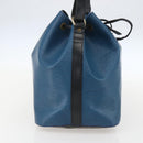 LOUIS VUITTON Epi Petit Noe Shoulder Bag Bicolor Black Blue M44152 Auth 159409-3