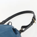LOUIS VUITTON Epi Petit Noe Shoulder Bag Bicolor Black Blue M44152 Auth 159409-8