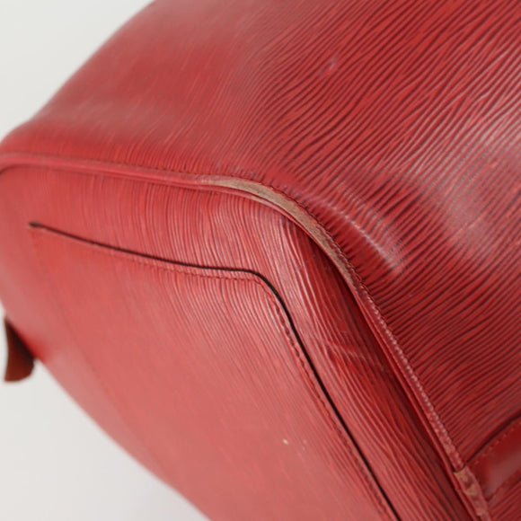 LOUIS VUITTON Epi Keepall 60 Boston Bag Red M42947 LV Auth 159412