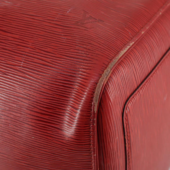 LOUIS VUITTON Epi Keepall 60 Boston Bag Red M42947 LV Auth 159412