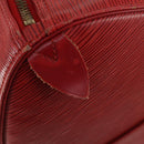 LOUIS VUITTON Epi Keepall 60 Boston Tasche Rot M42947 LV Auth 159412-18
