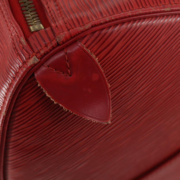 LOUIS VUITTON Epi Keepall 60 Boston Tasche Rot M42947 LV Auth 159412