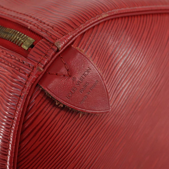 LOUIS VUITTON Epi Keepall 60 Boston Bag Red M42947 LV Auth 159412