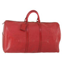 LOUIS VUITTON Epi Keepall 60 Boston Tasche Rot M42947 LV Auth 159412-1