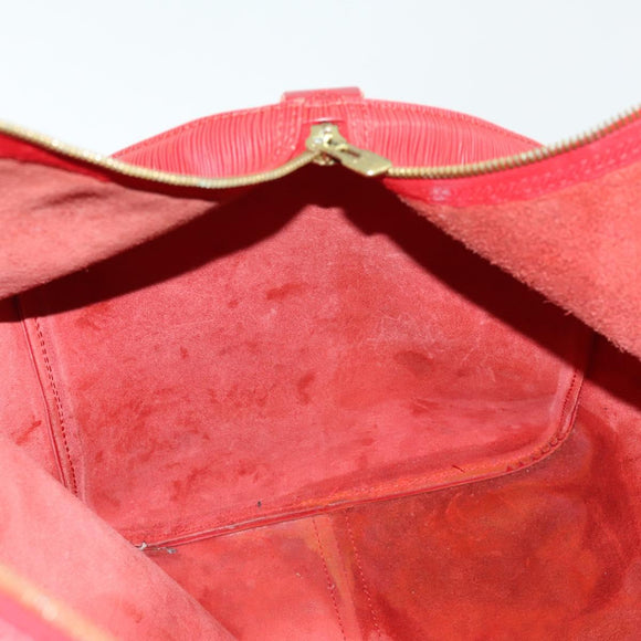 LOUIS VUITTON Epi Keepall 60 Boston Bag Red M42947 LV Auth 159412