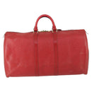 LOUIS VUITTON Epi Keepall 60 Boston Tasche Rot M42947 LV Auth 159412-2