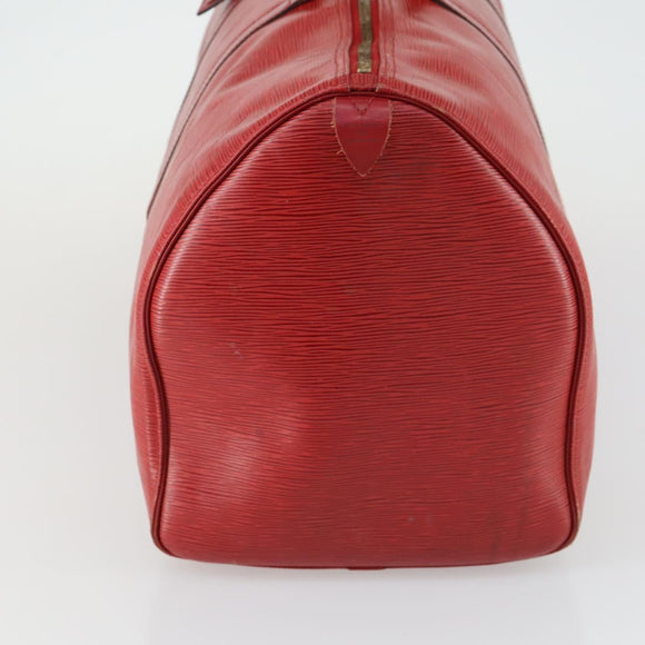 LOUIS VUITTON Epi Keepall 60 Boston Tasche Rot M42947 LV Auth 159412